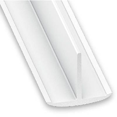 Profilé en T PVC blanc 25 x 18 mm 1 m CQFD