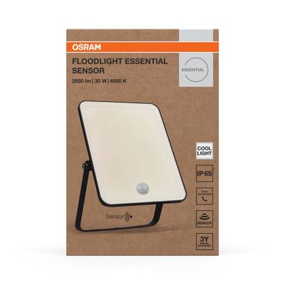 Projecteur extérieur LED détecteur de mouvement Floodlight noir IP65 2700 lumens blanc neutre - OSRAM