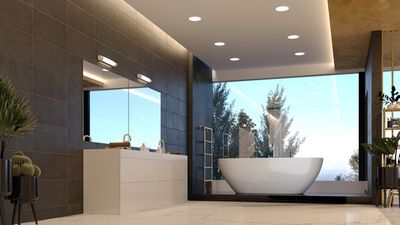 Réglette MAUD blanche LED 6W 700 lumens + interrupteur IP20 4000K - ARIC