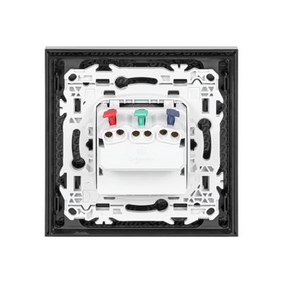 Prises affleurantes 2 pôles + terre complètes Odace 2025 noir par 5 - SCHNEIDER ELECTRIC