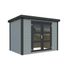 Abri de jardin en bois peint gris anthracite Olivia - ép.19 mm - 6,1 m² hors-tout - Livraison à domicile incluse - WHITE WOOD