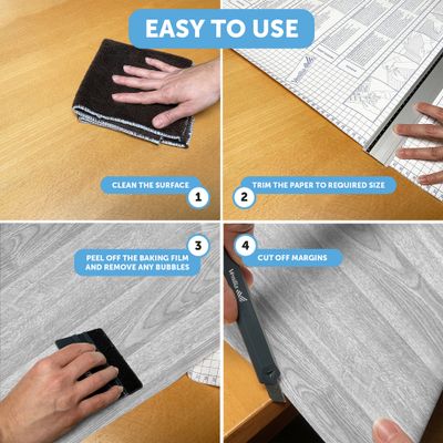 Adhésif décoratif effet bois pin gris 2 x 0,675 m VENILIA