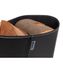 Panier à bûche Baseline noir imitation cuir en matériaux recyclés PET ADURO