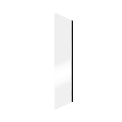 Paroi de douche latérale fixe 80x200 cm pour porte coulissante profilé noir verre transparent 8 mm NewStyle Urban - SCHULTE