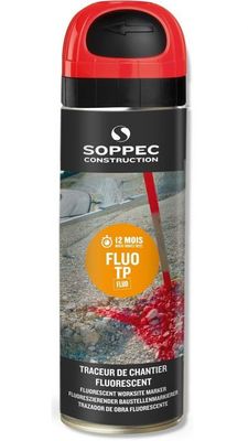 Bombe traçage fluo rouge 0,5 L - SOPPEC