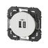 Prise double USB A+C encastrable charge rapide blanc - Dooxie LEGRAND