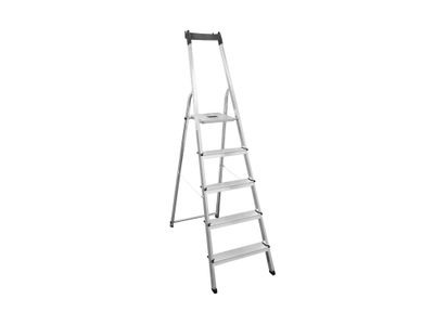 Escabeau 4 marches L20 avec tablette porte-outils aluminium - HAILO