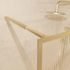 Paroi de douche à l'italienne 90x200 cm profilé or verre transparent 6 mm Golden Edge - AURLANE