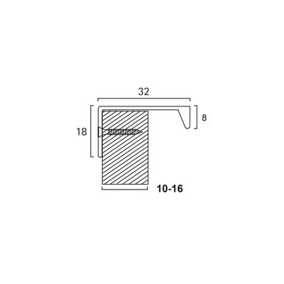 Poignée tirette aluminium noir mat 96 mm REI
