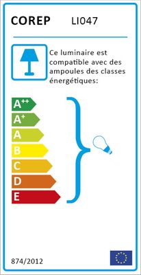 Borne extérieur E27 45cm Davis nickel brossé IP44 60W - COREP