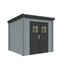 Abri de jardin en bois peint gris Zoé 2 - ép.19 mm - 4,8 m² hors-tout - Livraison à domicile incluse - WHITE WOOD