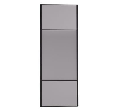 Porte de placard Miroir et Gris Profil noir H 248,5 x L 62,2 cm YNGENIO
