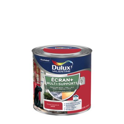 Peinture Ecran+ Multi-supports Satin Rouge Coquelicot 250 mL - DULUX VALENTINE