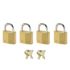 Cadenas à clés largeur 20 mm en laiton s'entrouvant par 4 MASTER LOCK