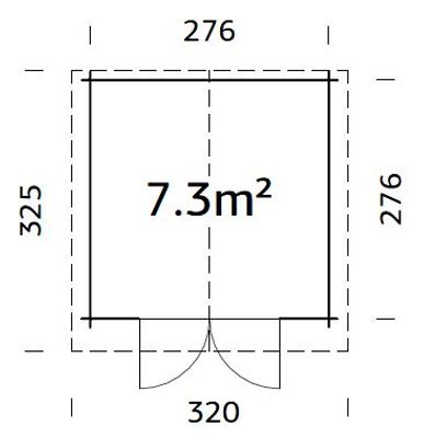 Abri de jardin  Bois Naturel  Tibo 7,3m2 Livraison à domicile incluse