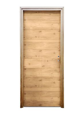 Bloc-porte fin de chantier H.204 X l.93 cm décor plaqué chêne ALTAÏ âme pleine poussant gauche - SMIS