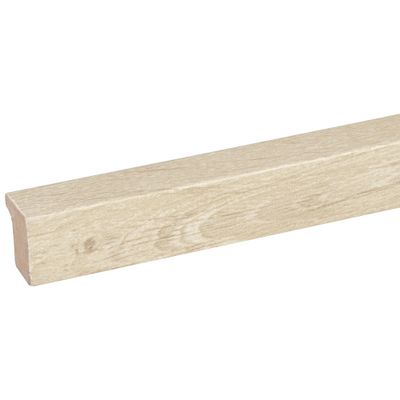Profil de finition MDF Decowall chêne clair sur fond noir - 12 x 20 x 2600 mm - AJ TIMBER