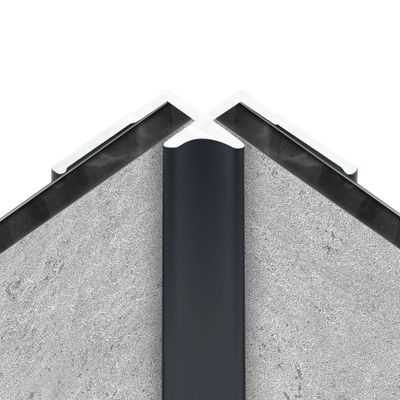 Profilé d'angle intérieur anthracite pour panneaux muraux de 210 cm - SCHULTE