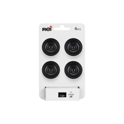 Bouton de meuble Lyonnais rond noir mat  diamètre 35 mm par 4 REI