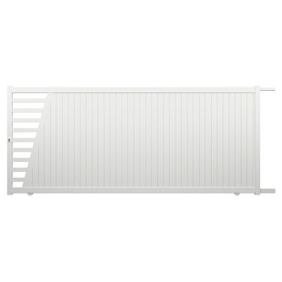 Portail coulissant aluminium PIVOINE l.4,10 x H.1,78 m blanc livraison directe à domicile GARDEN GATE