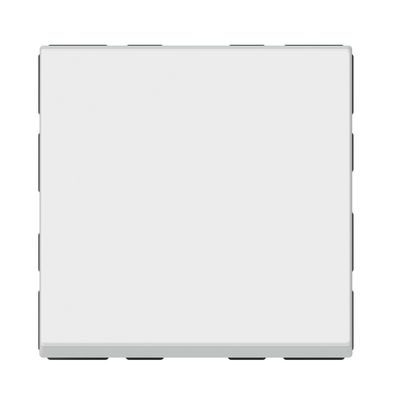Bouton poussoir encastrable avec voyant lumineux 2 modules Blanc - Mosaic LEGRAND