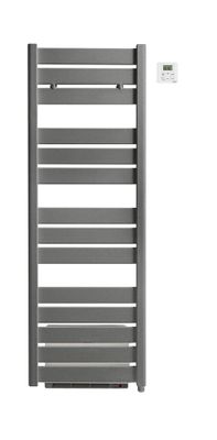 Sèche-serviettes soufflant MADRAS à inertie fluide gris 750W + 1000W - ACOVA
