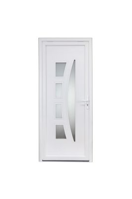 Porte d'entrée Berlin pvc blanc poussant gauche 215 X 90 cm CLOSY