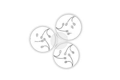 Plafonnier GROOVY blanc LED 30W 3800 lumens blanc neutre - TRIO