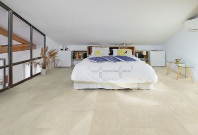 Lame PVC clipsable sous-couche intégrée effet pierre beige SANDY ép 5,7 mm  39,9 x 73 cm paquet de 2,04 m² GERFLOR