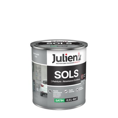 Peinture sol extrême gris fossile RAL 7045 0,5L JULIEN