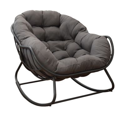 Fauteuil à bascule gris ROYAL ROCKING II - PROLOISIRS