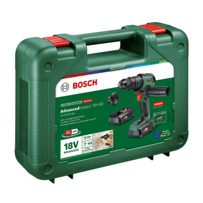 Perceuse à percussion sans fil 18 V AdvancedImpact 18V-80 QuickSnap (Brushless, 2 batteries) - BOSCH
