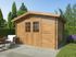 Abri de jardin en bois autoclave marron Valentine -  12,9 m² hors-tout - Livraison incluse - PALMAKO