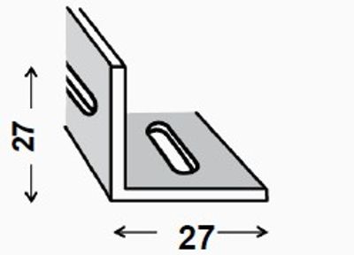 Cornière égale perforée blanc 27 x 27 mm 1 m CQFD