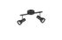 Réglette 2 spots GU10 Cantar noir 2x5W - REALITY