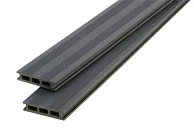 Lame terrasse composite gris granite - 28 x 128 x 3150 mm - HENRY TIMBER