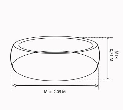 Habillage en bois hexagonal pour spas et piscines gonflables 209 x 209 x 71 cm 4,12 m², Livraison à domicile incluse - HABRITA