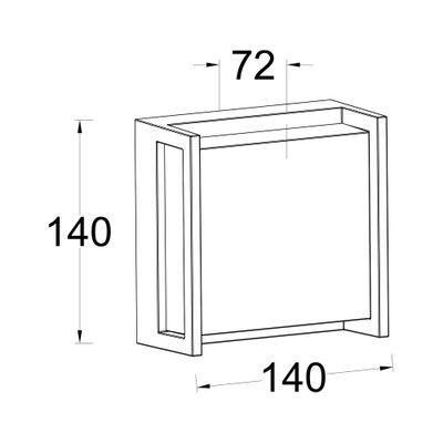Applique extérieur LED Qubo gris IP54 800 lumens blanc chaud - COREP