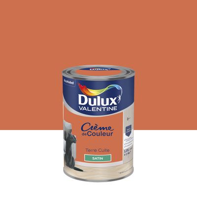 Peinture Crème de couleur Terre Cuite satin 1,25 L - DULUX VALENTINE
