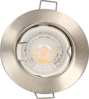 Spots LED encastrables GU10 lumière blanc chaud Acier par 3 - Quartz ARLUX
