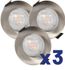 Spots LED encastrables module remplaçable Acier par 3 - Ruby ARLUX