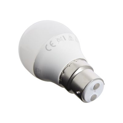 Ampoule LED sphérique B22 opaque 5W = 470 lumens  blanc chaud - XANLITE
