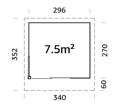 Studio de jardin en bois Andrea avec baie double vitrage -  12 m² hors-tout - Livraison à domicile incluse - PALMAKO