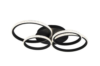 Plafonnier LED Cires noir 3400 lumens blanc neutre - REALITY
