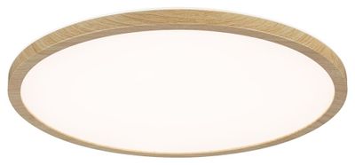 Plafonnier salle de bains LED Atria Shine Ø 40cm effet bois IP44 2800 lumens blanc variable CCT - PAULMANN