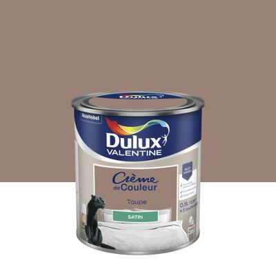 Peinture Crème de Couleur Taupe satin 0,5 L - DULUX VALENTINE