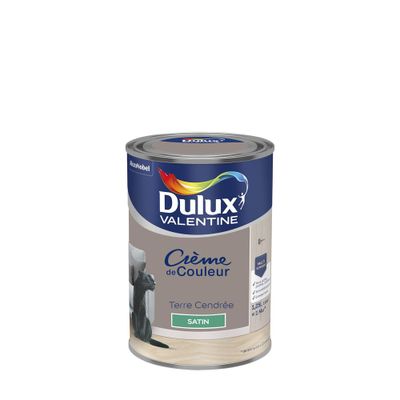 Peinture crème de couleur satin terre cendre 1,25 L- DULUX VALENTINE