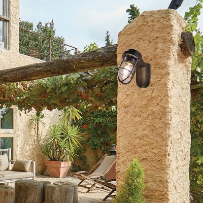 Applique extérieur E27 Lacanau noir IP44 40W - COREP