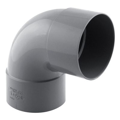 Coude PVC évacuation 87° femelle/femelle Ø80 - FITT