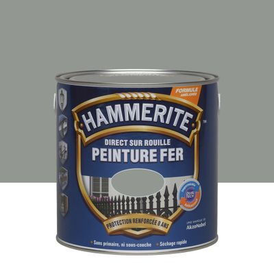Peinture fer extérieure lisse brillant gris nuage 2,5 l - HAMMERITE